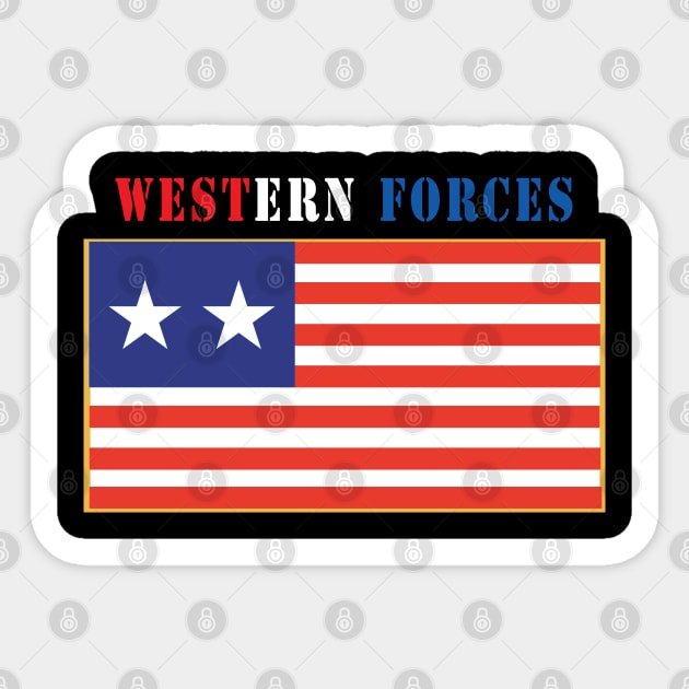 Flag - Western Forces - 2 Star Flag w Txt Sticker by twix123844